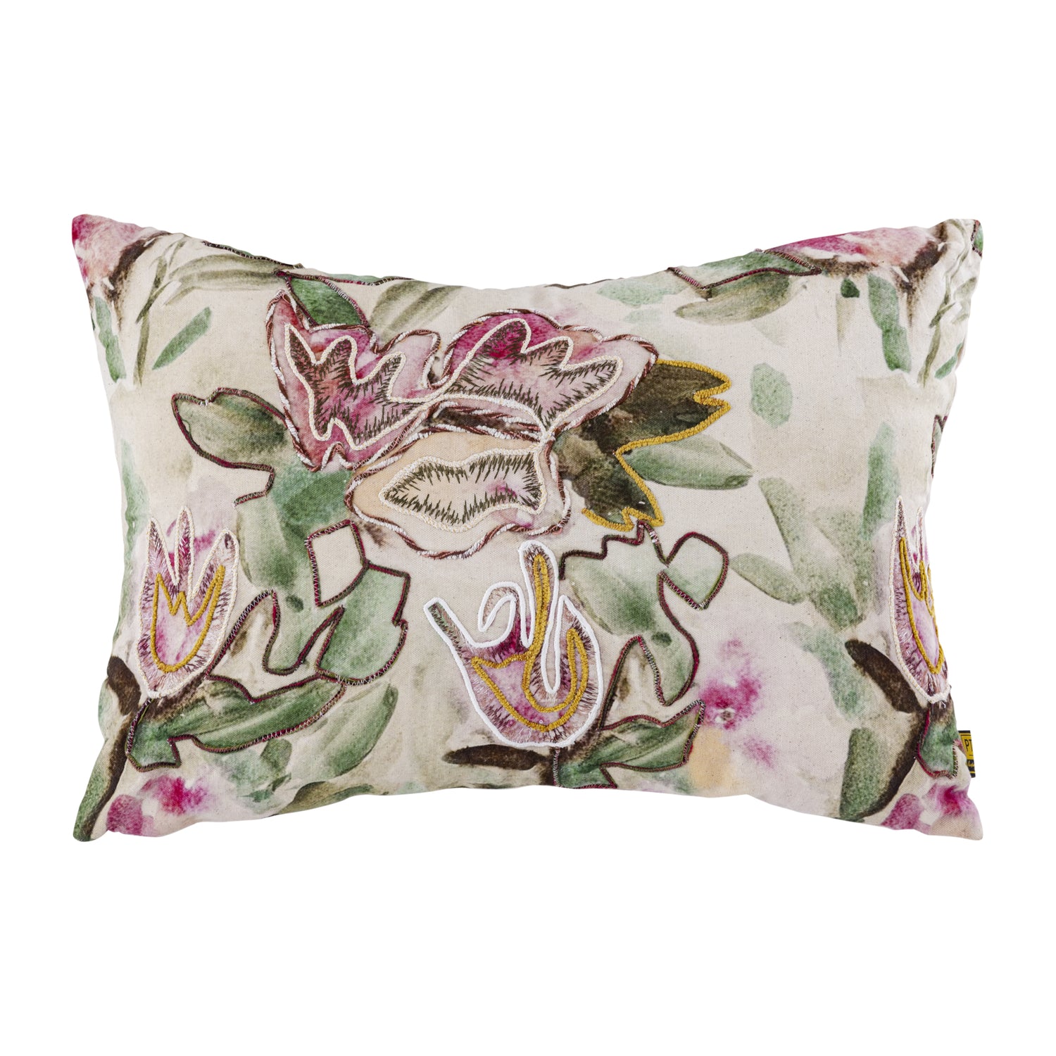 Ayumi Roze Rechthoekig Katoenen Kussen Set van 4 Abstract - 4 Sets 40x60x3 cm