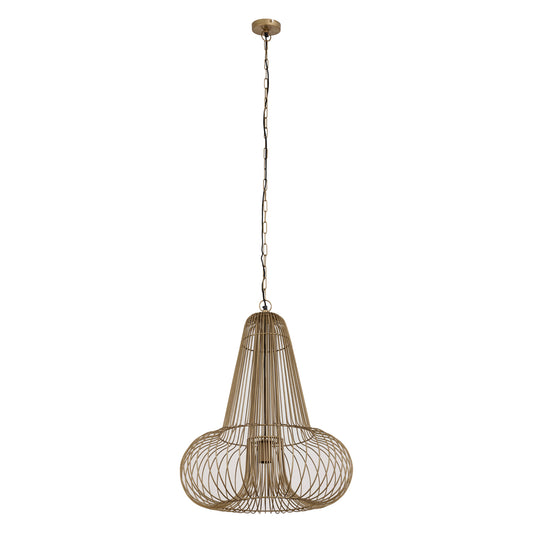Aluesi Hanglamp Antique Brass Iron Wired 65x55x55 cm