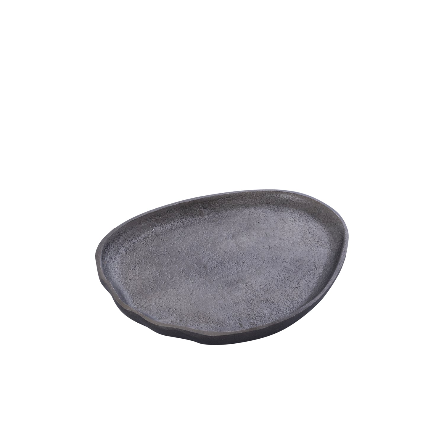 Kora Zilver Gegoten Aluminium Organisch Gevormde Schaal XXS – Set van 4 - 4 Sets 1x15x13 cm