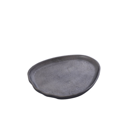 Kora Zilver Gegoten Aluminium Organisch Gevormde Schaal XXS – Set van 4 - 4 Sets 1x15x13 cm