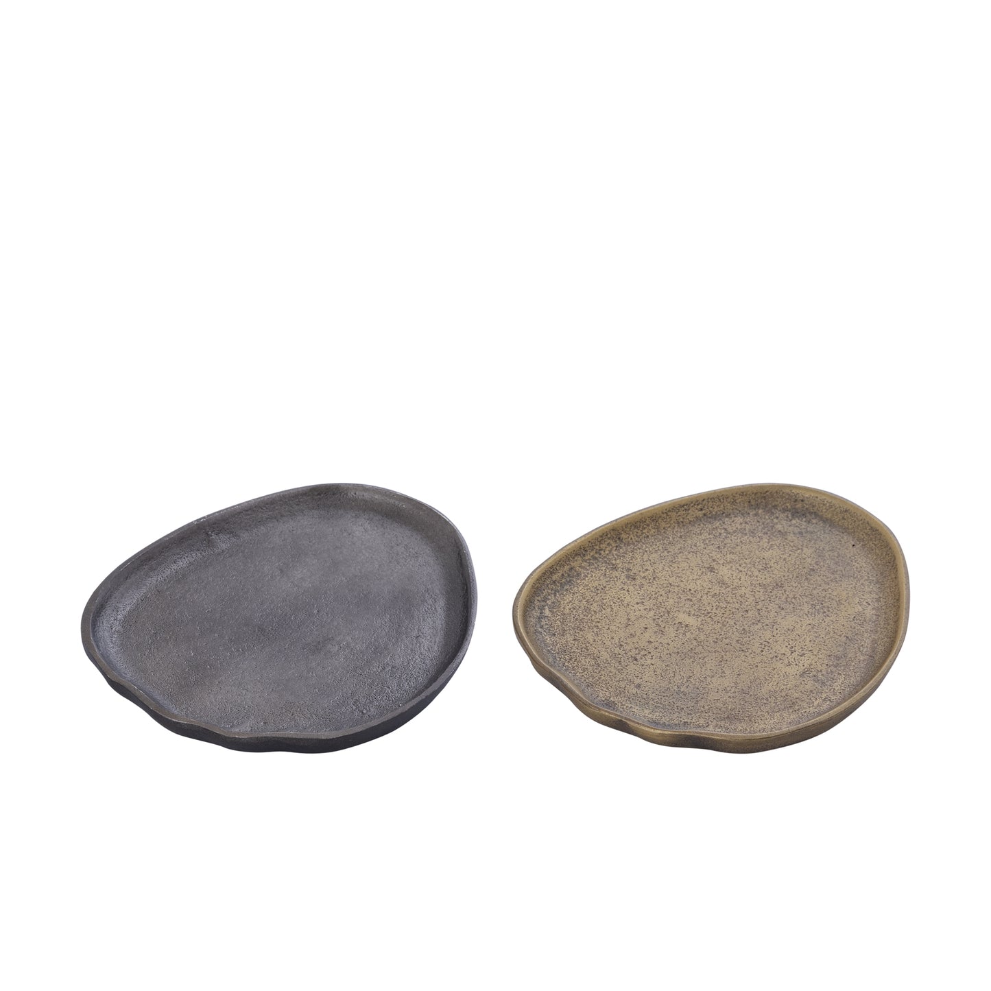 Kora Zilver Gegoten Aluminium Organisch Gevormde Schaal XXS - Set van 4 1x15x13 cm