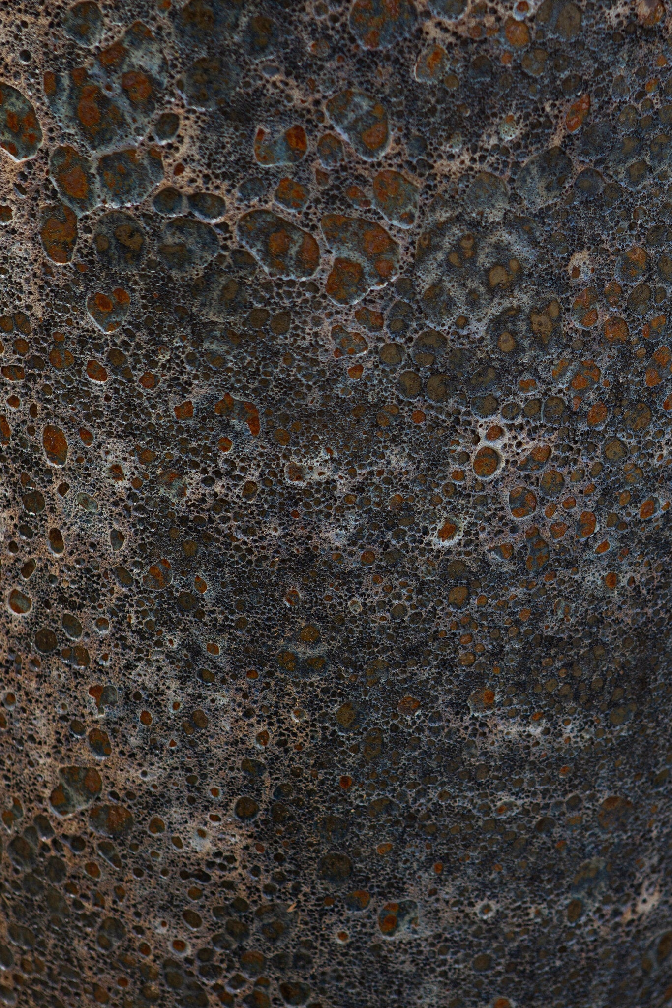 Jossilyn Green Round Ceramic Pot Rough Finish High