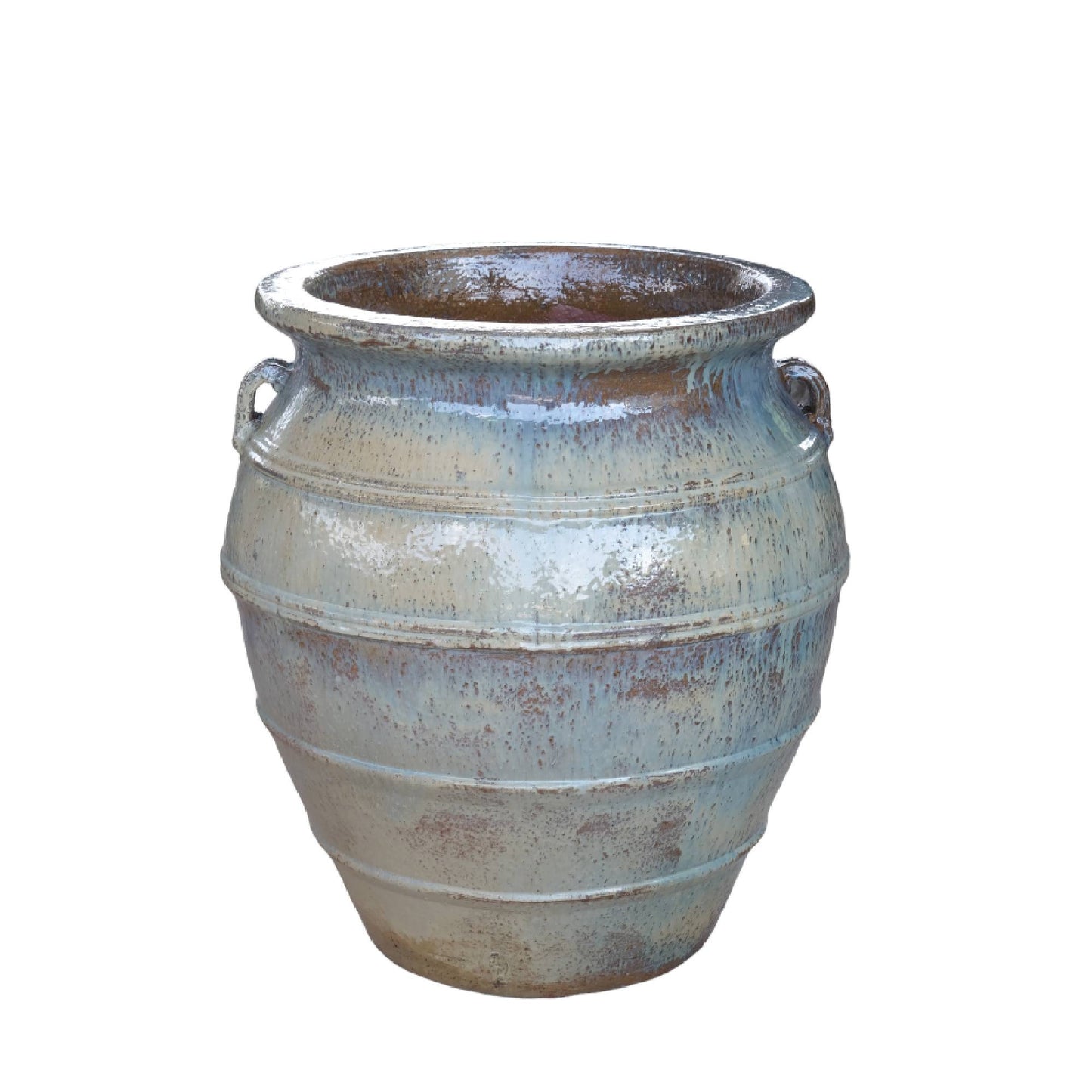 Athulya Crème Ronde Keramische Pot Ruwe Afwerking 70x62x62 cm
