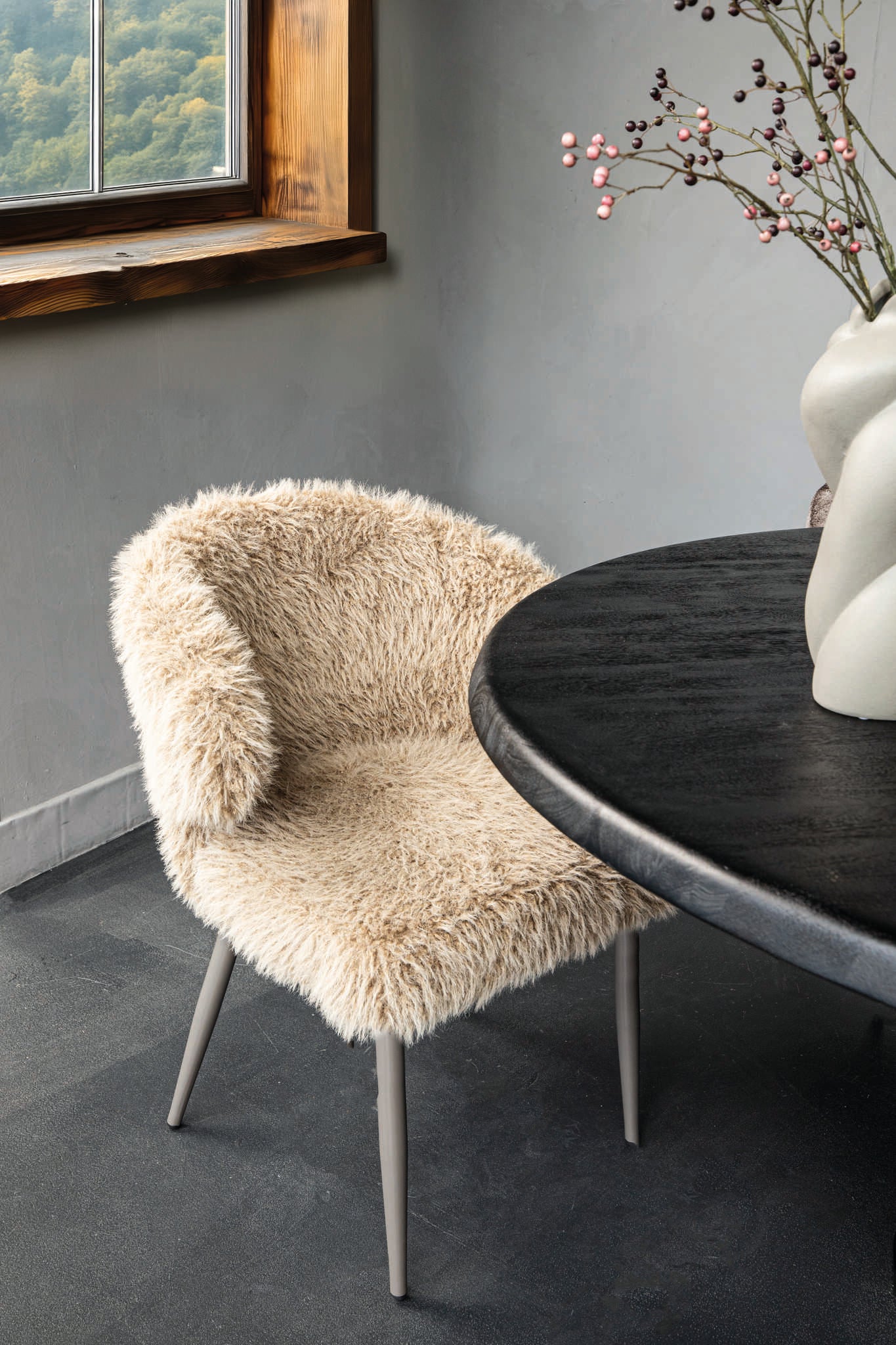 Ares Dining Chair Hair Beige (set of 2)