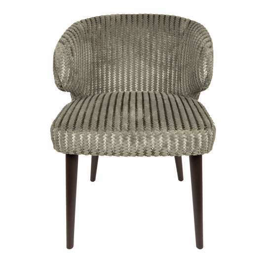 Fiori Green 13 Dining Chair Dark Brown Wood Legs