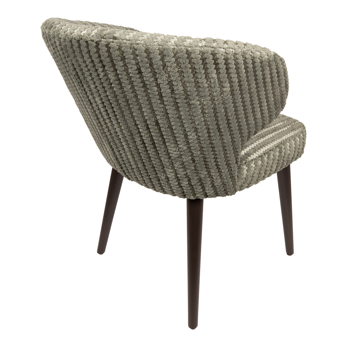 Fiori Green 13 Dining Chair Dark Brown Wood Legs