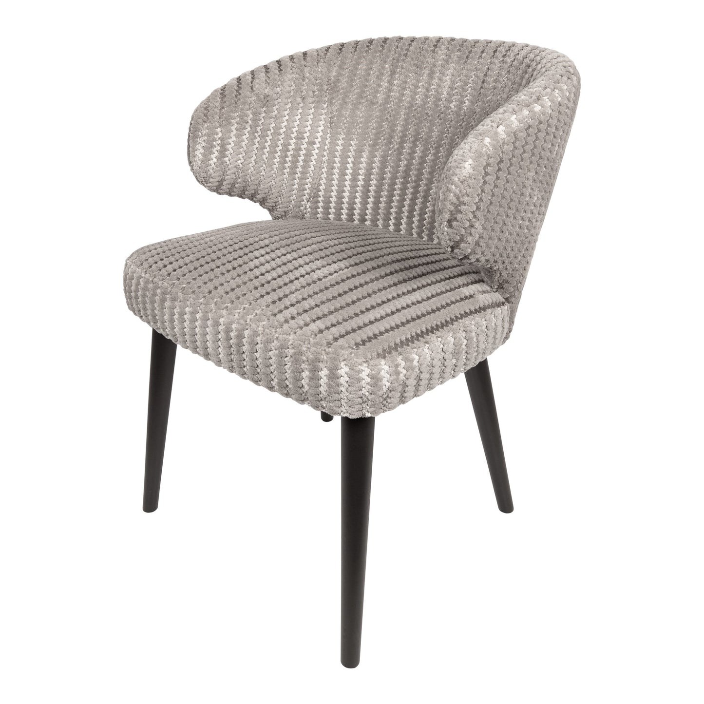 Fiori Beige 09 Dining Chair Dark Brown Wood Legs