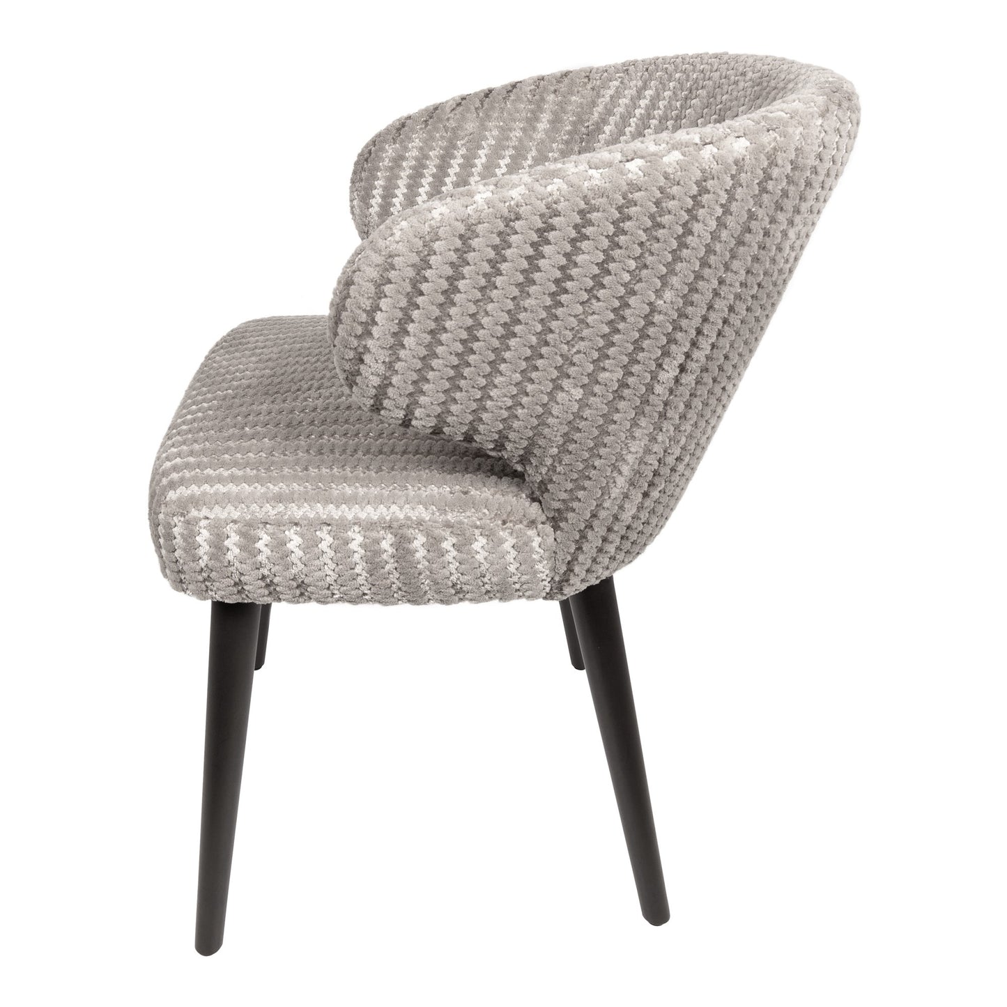 Fiori Beige 09 Dining Chair Dark Brown Wood Legs