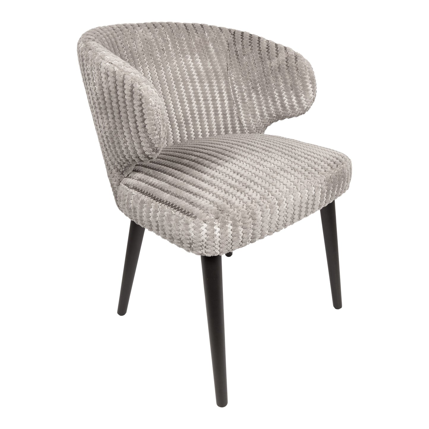 Fiori Beige 09 Dining Chair Dark Brown Wood Legs