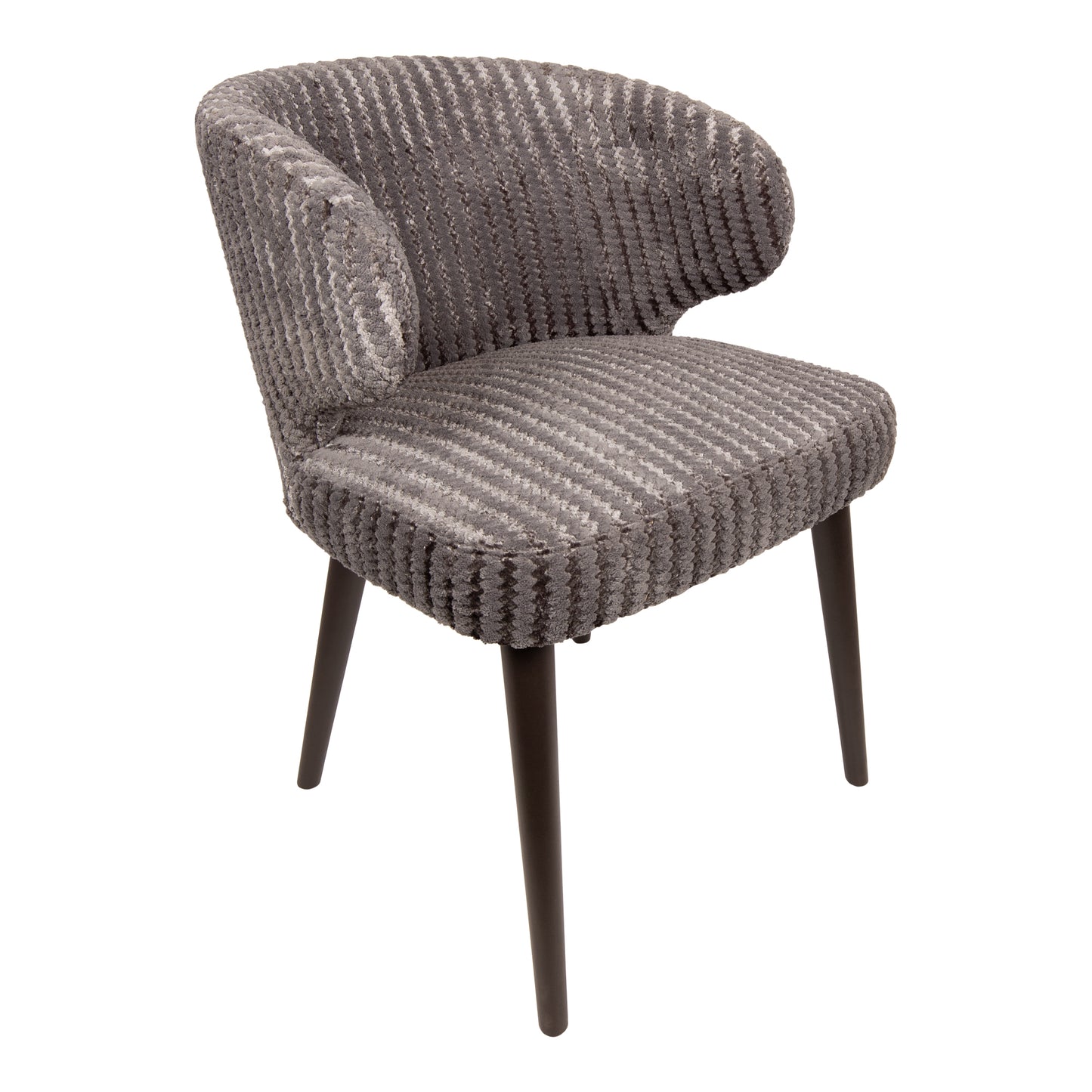 Fiori Taupe 19 Dining Chair Dark Brown Wood Legs