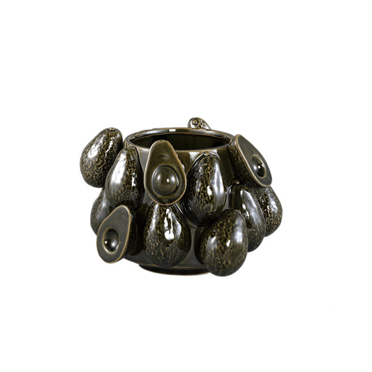 Bauer Green Ceramic Round Avocado Pot Small