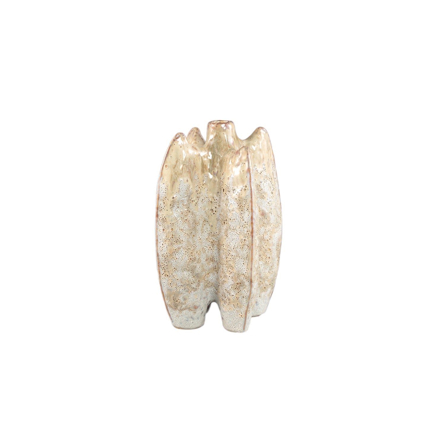 Shareece Cream Ceramic Shaped Vase Middle