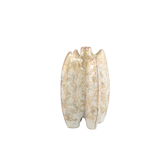 Shareece Cream Ceramic Shaped Vase Middle