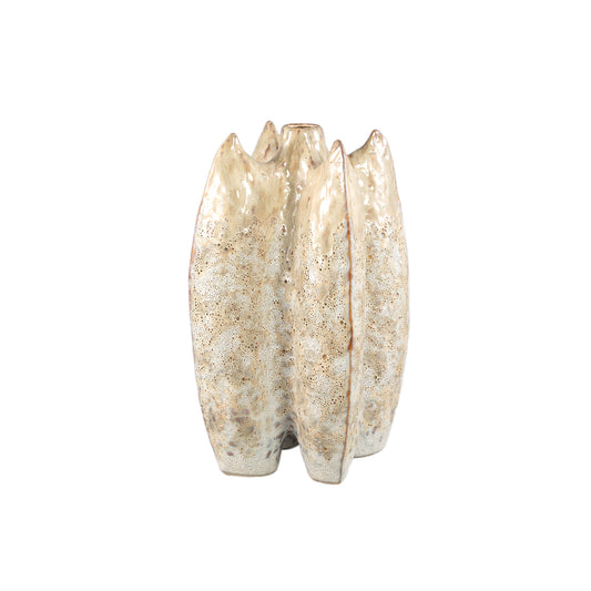 Shareece Cream Ceramic Shaped Vase Large