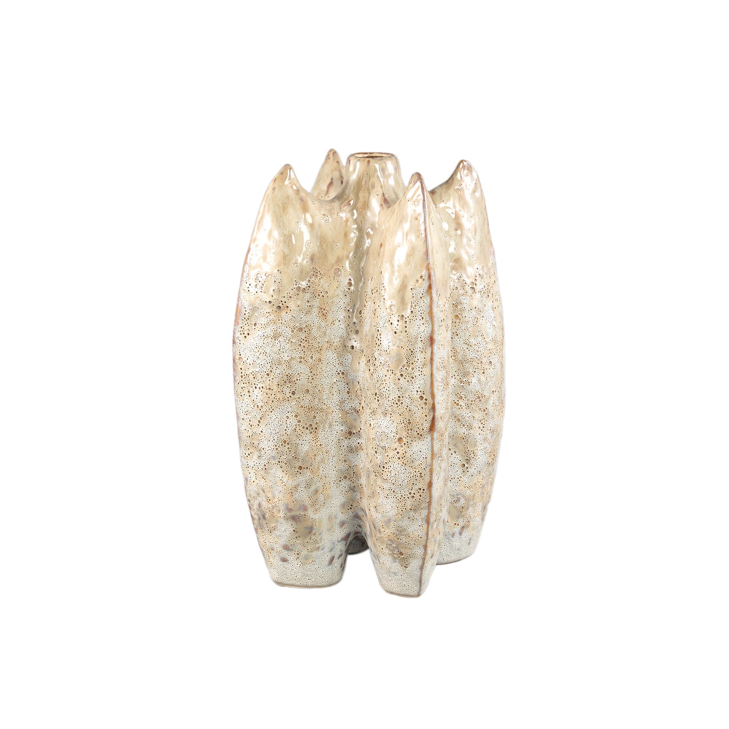 Shareece Crème Keramische Vaas Groot 36x19.5x19.5 cm