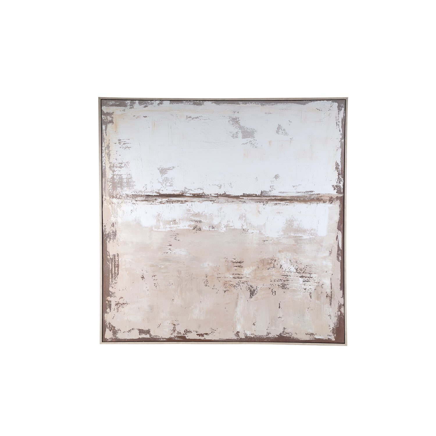 Asante Natuurlijk Canvas Schilder Wandpaneel Vierkant Frame 102.5x102.5x4.5 cm