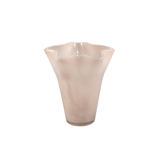 Macarena Bruin Glas Rond Vaas Golvend Set van 6 Stuks - 6 Sets 18.5x17x17 cm