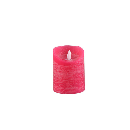 LED Light Kaars Bright Pink Bewegende Vlam S - Set van 12 Stuks - 12 Sets 10x7.5x7.5 cm