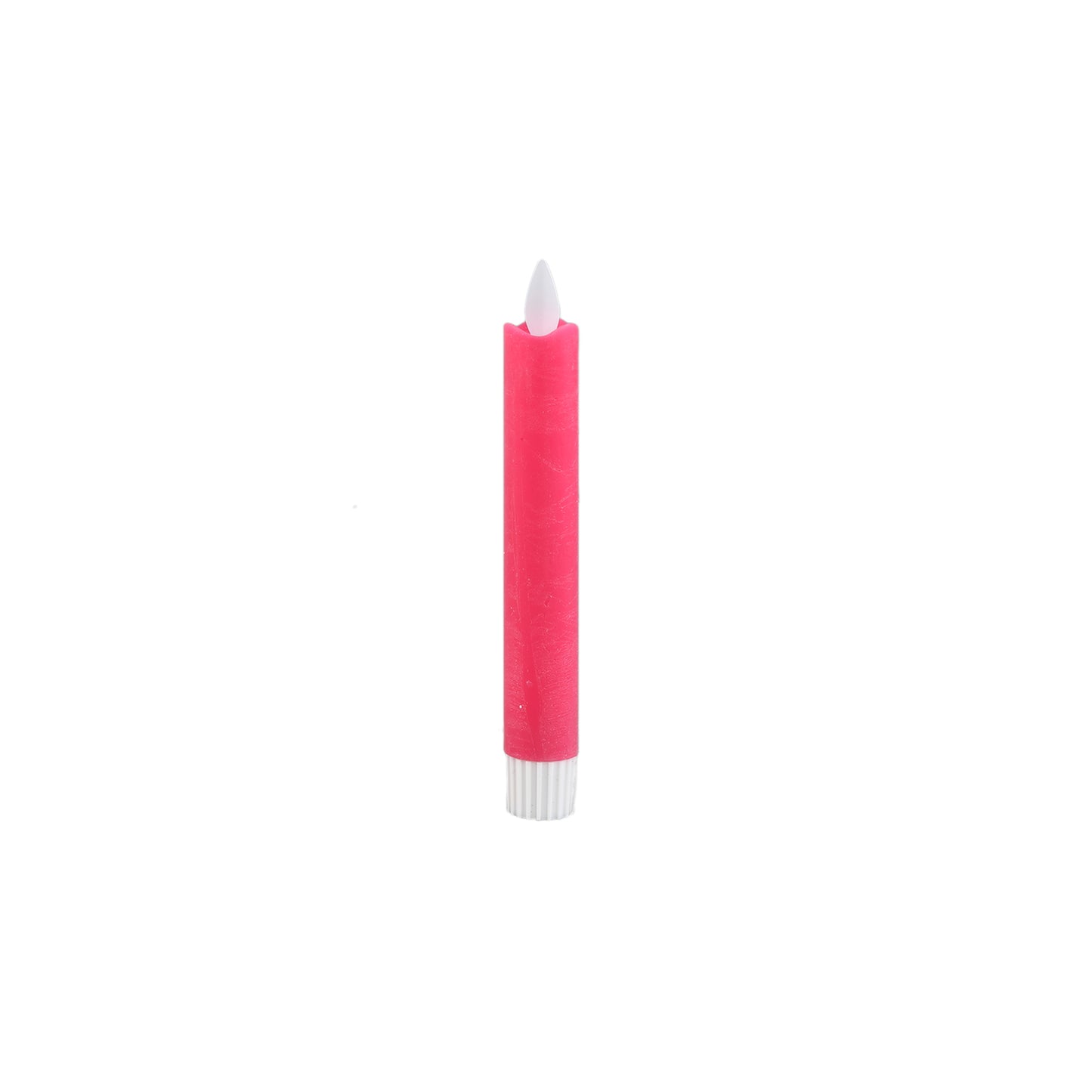 LED Diner Kaars Felroze Moveflame Set van 6 Stuks Kort - 6 Sets 15x2x2 cm