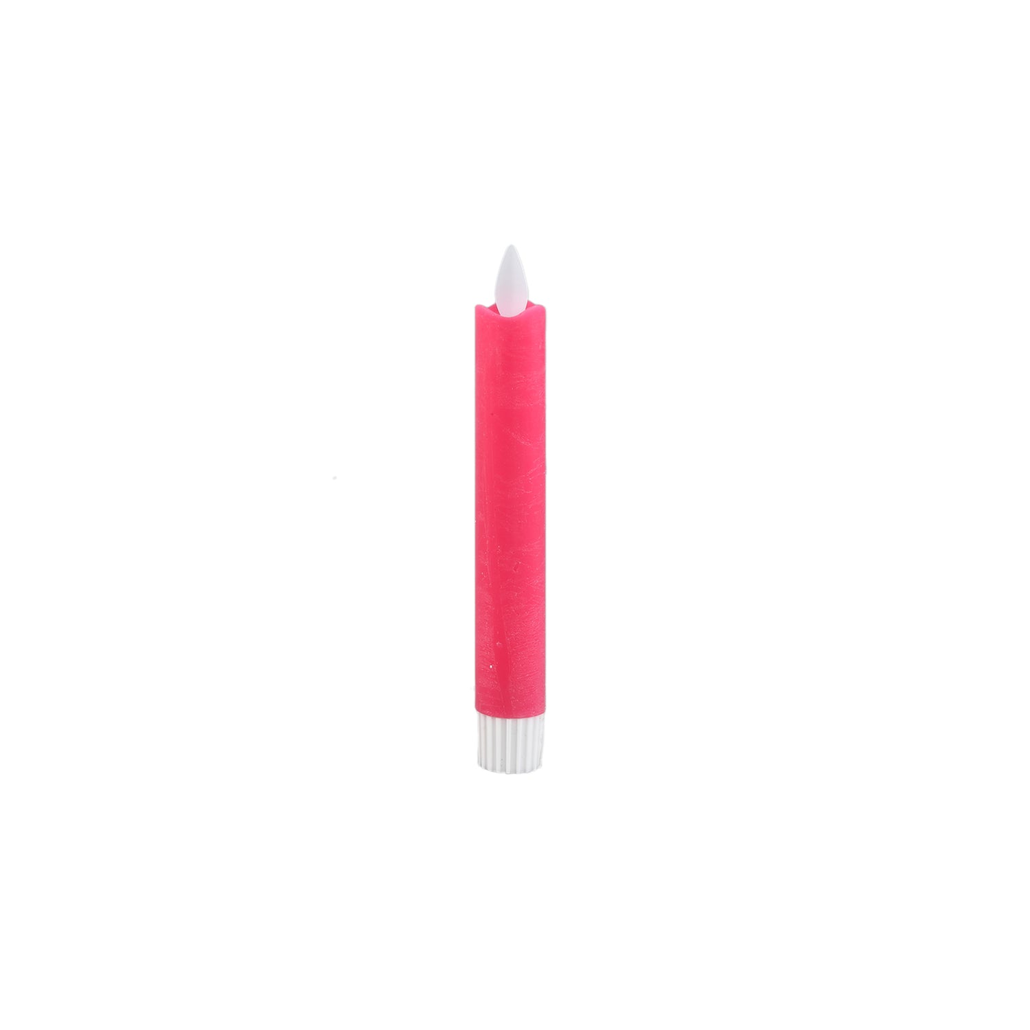 LED Diner Kaars Felroze Moveflame Set van 6 Stuks Kort - 6 Sets 15x2x2 cm