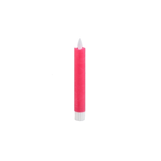 LED Diner Kaars Felroze Moveflame Set van 6 Stuks Kort - 6 Sets 15x2x2 cm