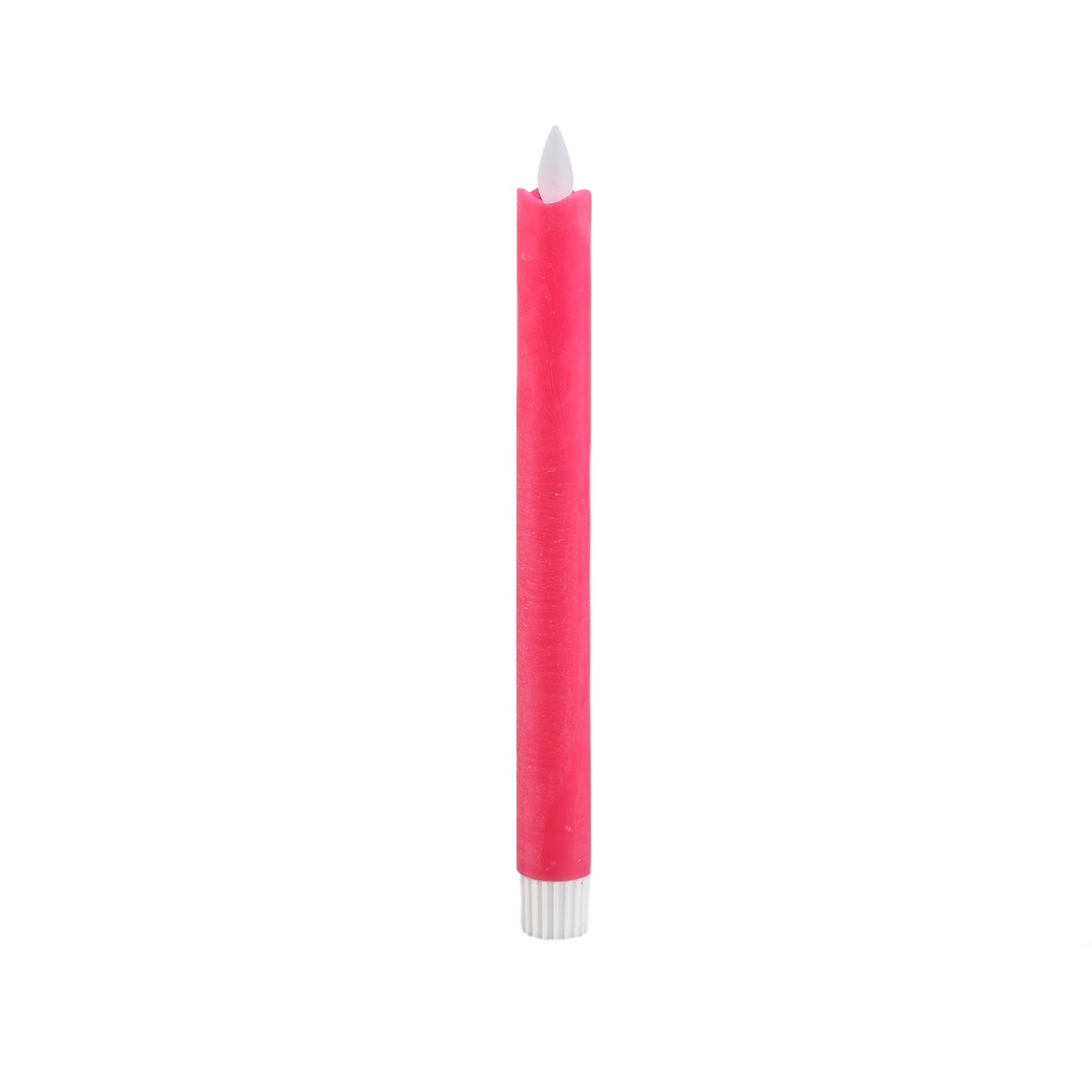 LED Dinerkaars Felroze Set van 6 met Bewegende Vlam - 6 Sets 22x2x2 cm
