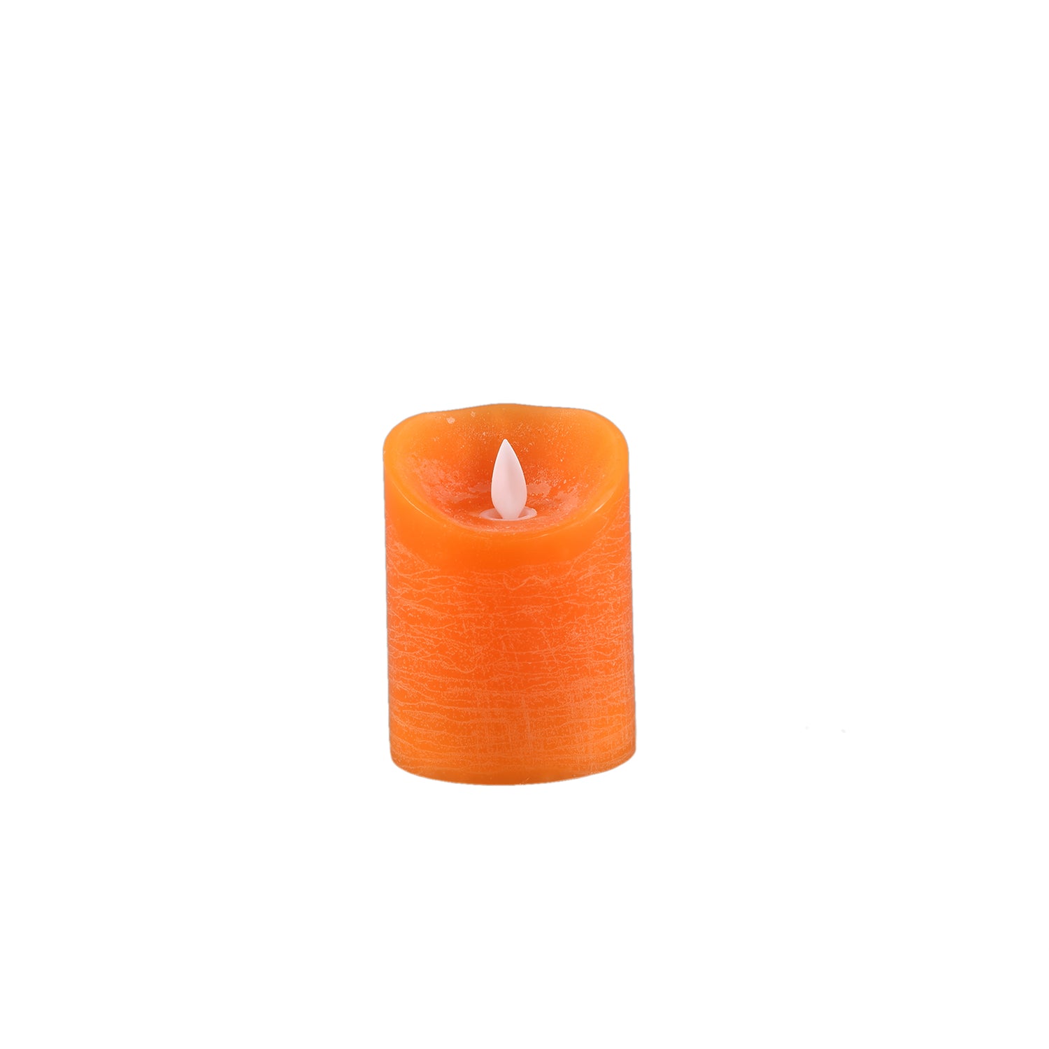 LED Licht Kaars Rustiek Oranje Bewegende Vlam S - Set van 12 10x7.5x7.5 cm
