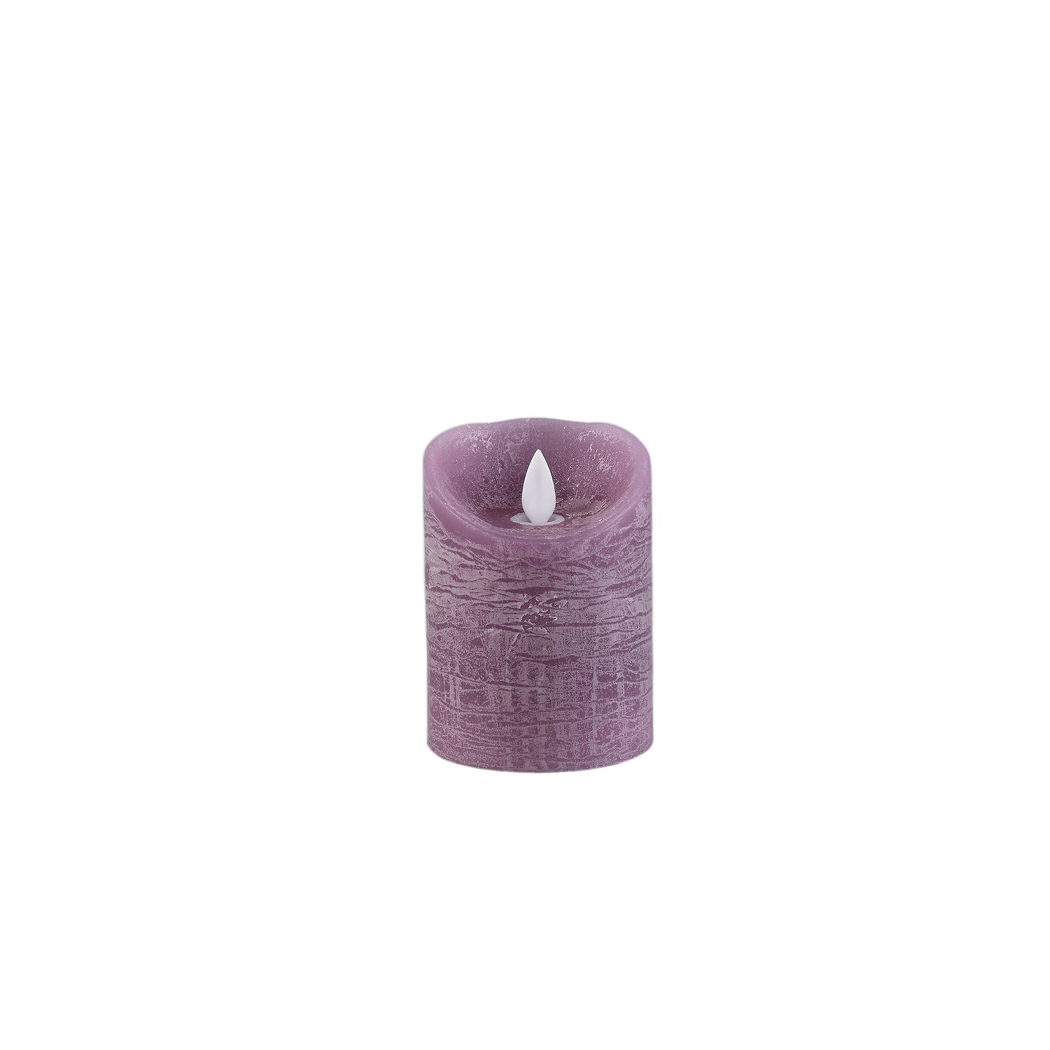 LED Kaars Rustiek Lila Bewegende Vlam Set van 12 Stuks - 12 Sets 10x7.5x7.5 cm