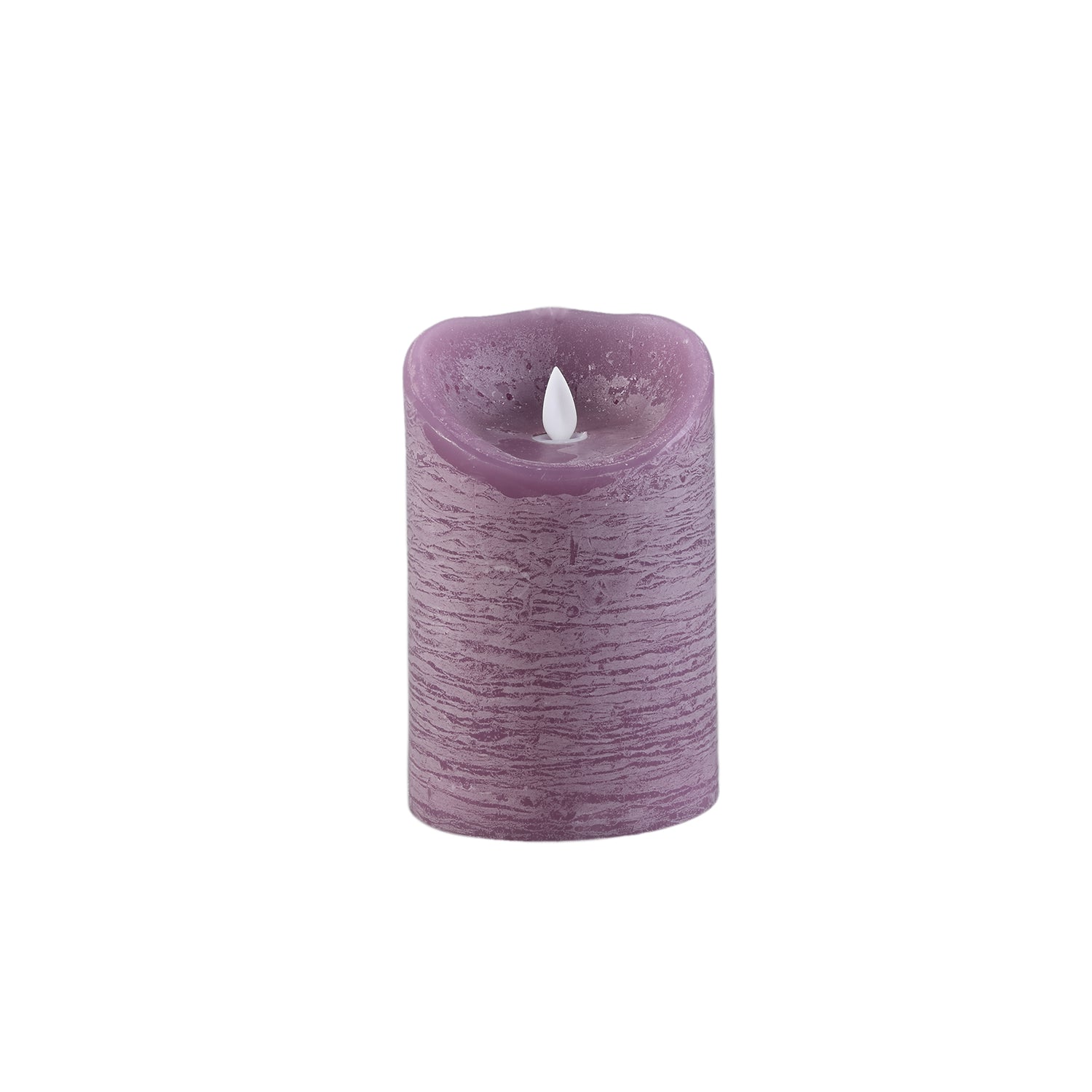 LED Light Kaars Rustiek Lila Bewegende Vlam Set van 8 Stuks - 8 Sets 15x10x10 cm