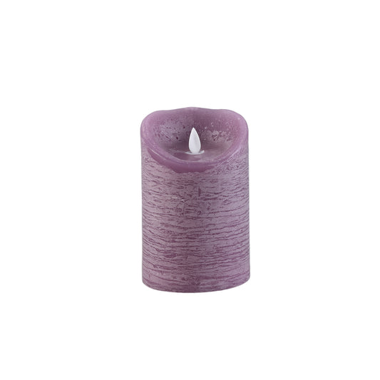 LED Light Kaars Rustiek Lila Bewegende Vlam Set van 8 Stuks - 8 Sets 15x10x10 cm
