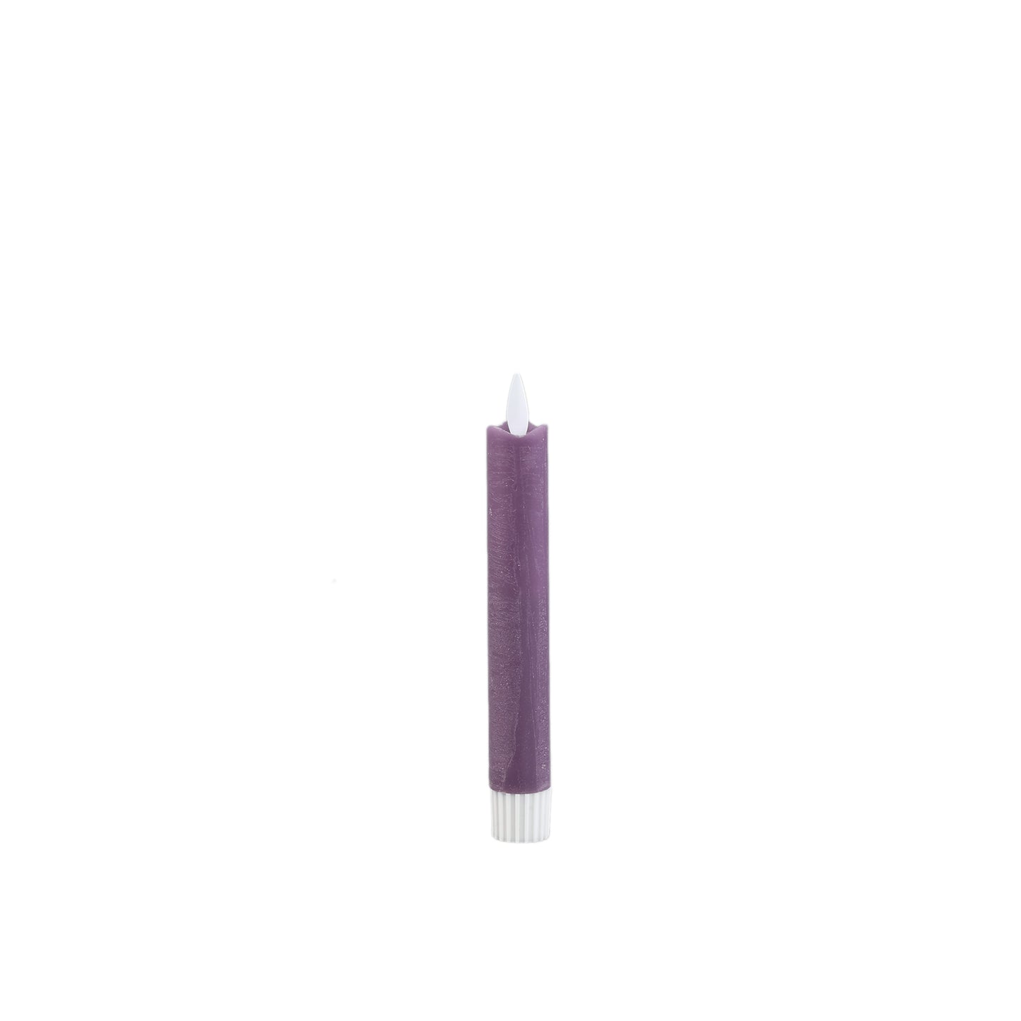 LED Diner Kaars Rustiek Lila Moveflame Set van 6 Stuks Kort - 6 Sets 15x2x2 cm