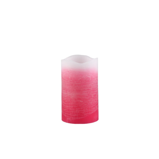 Led Light Kaars Pink Ombre Flickering Flame M – Set van 12 Stuks - 12 Sets 12.5x7.5x7.5 cm