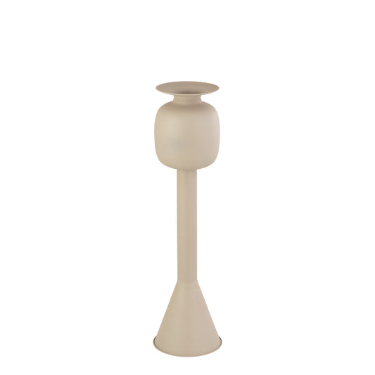 Dainah Crèmekleurige Ijzeren Pot Op Lange Voet Klein 100x24x24 cm