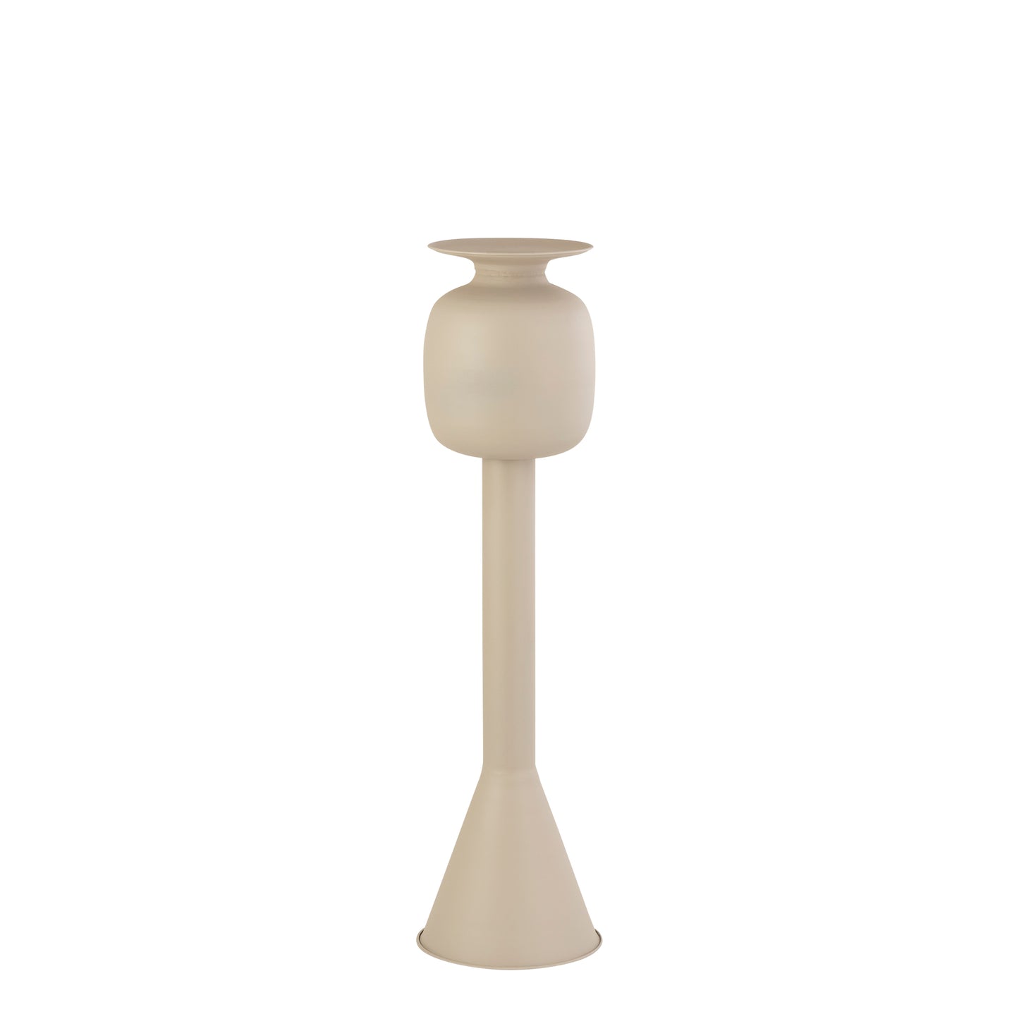 Dainah Crèmekleurige Ijzeren Pot Op Lange Voet Klein 100x24x24 cm