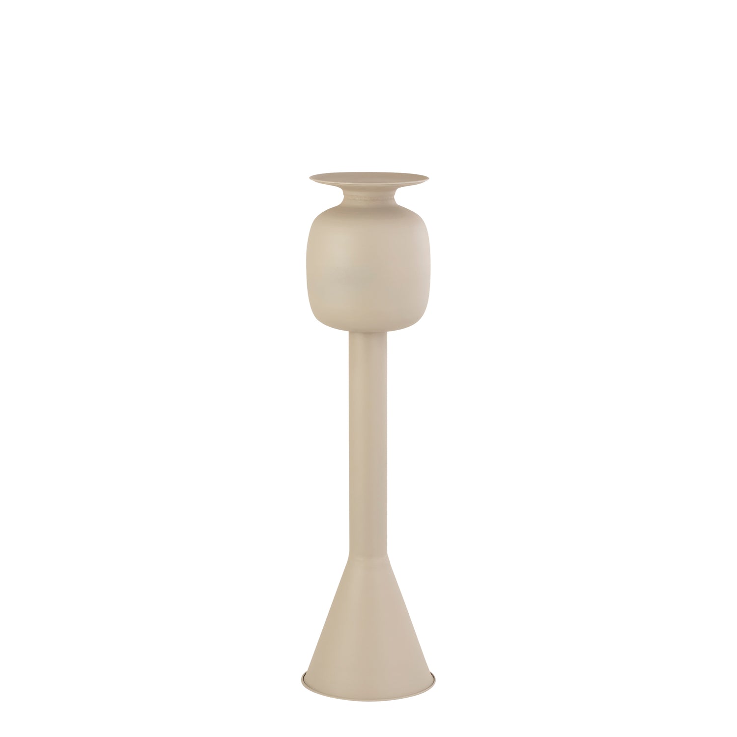 Dainah Crèmekleurige Ijzeren Pot Op Lange Voet Klein 100x24x24 cm