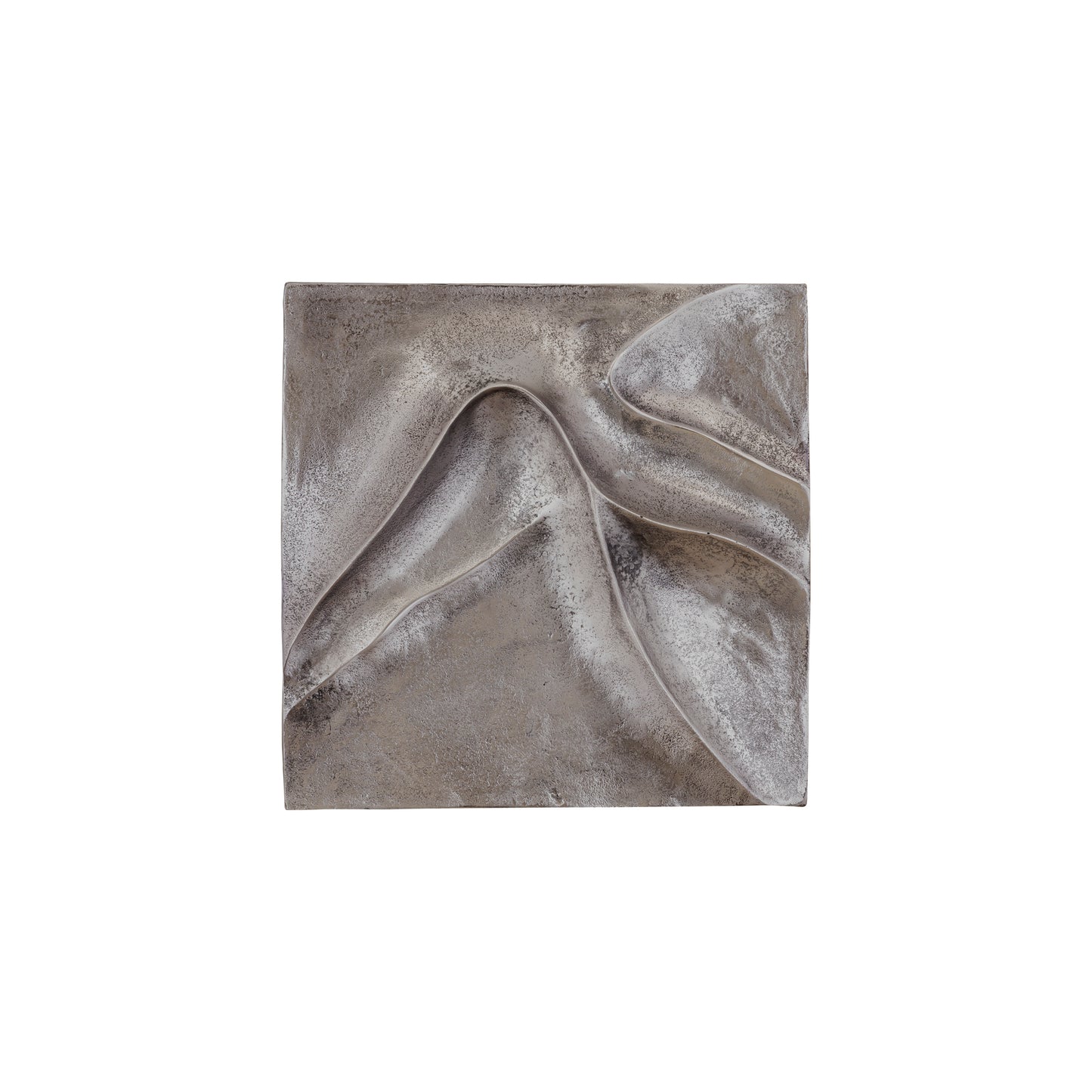Gihan Nikkel Gietaluminium Wandpaneel Golflijnen S 42x42x5 cm