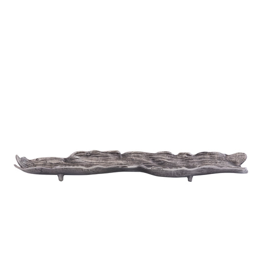 Lukne Nikkel Gegoten Aluminium Golvende Schaal Rechthoek L – Set van 4 - 4 Sets 5x77x20 cm