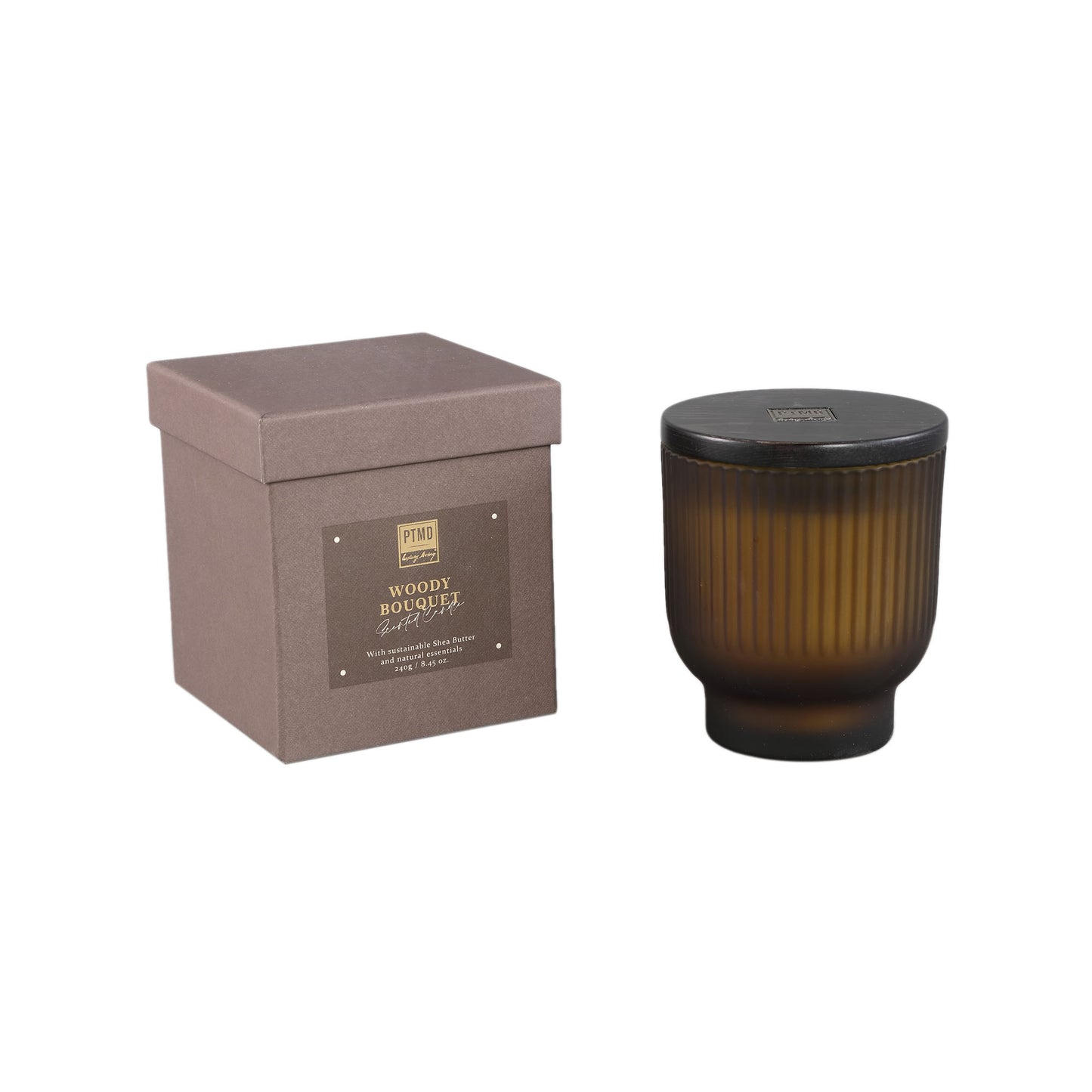 New Elements Woody Bouquet Geurkaars 280g Set van 6 Stuks - 6 Sets 10x9x9 cm