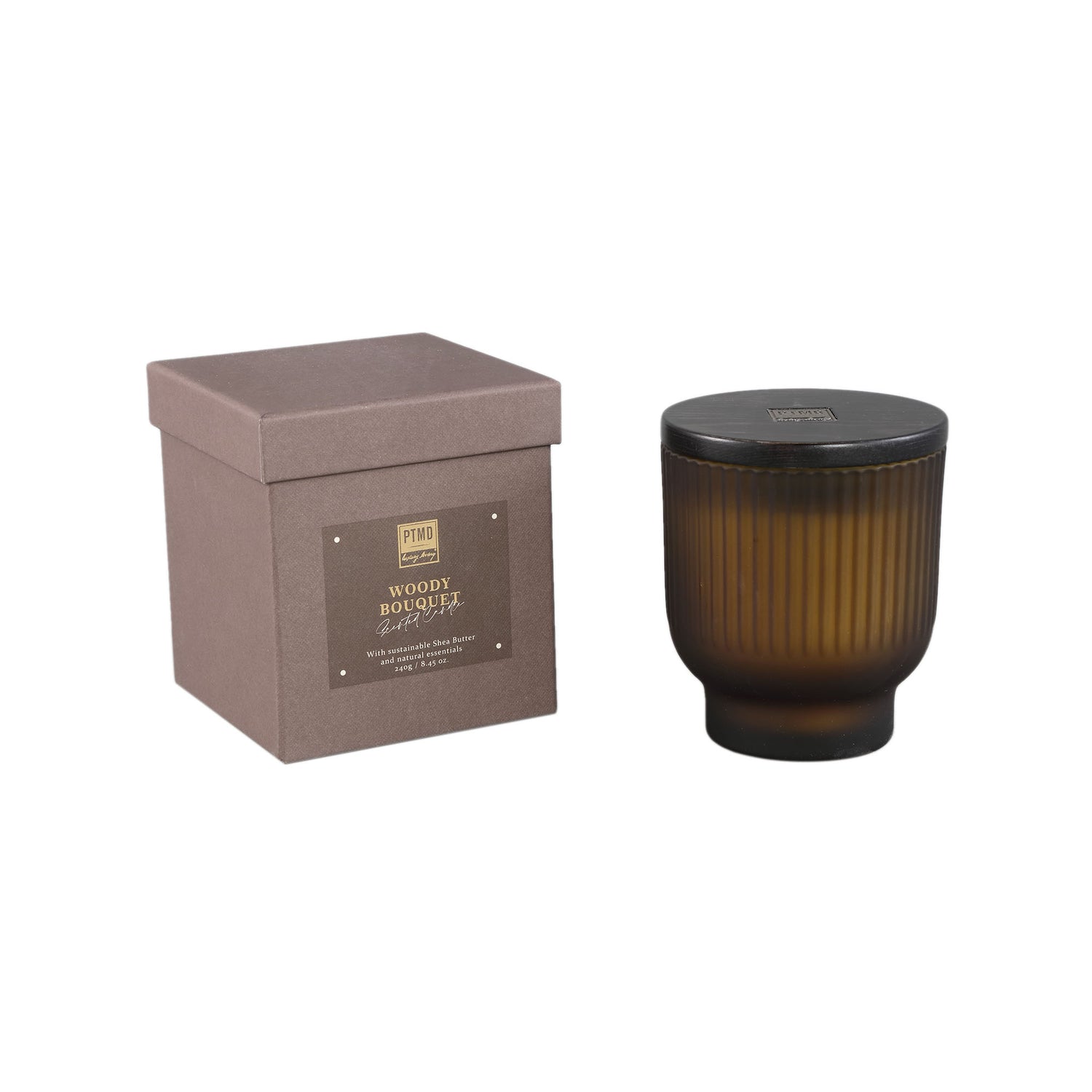 New Elements Woody Bouquet Geurkaars 280g Set van 6 Stuks - 6 Sets 10x9x9 cm