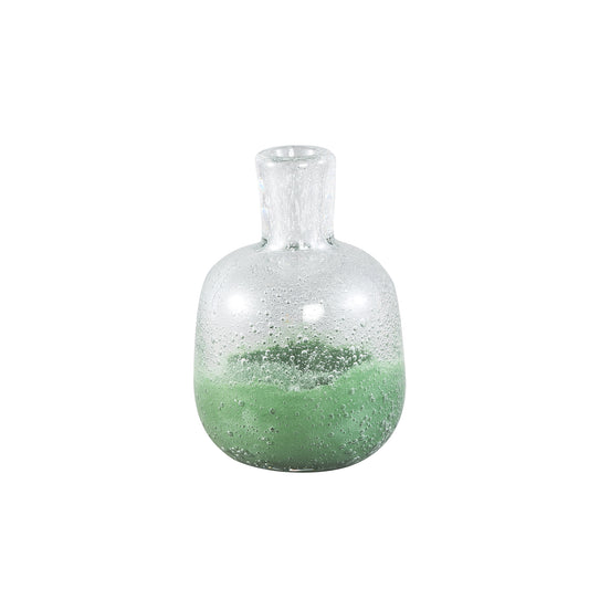Enrikas Groene Glazen Bol Vaas Set van 6 Stuks - 6 Sets 13x9x9 cm