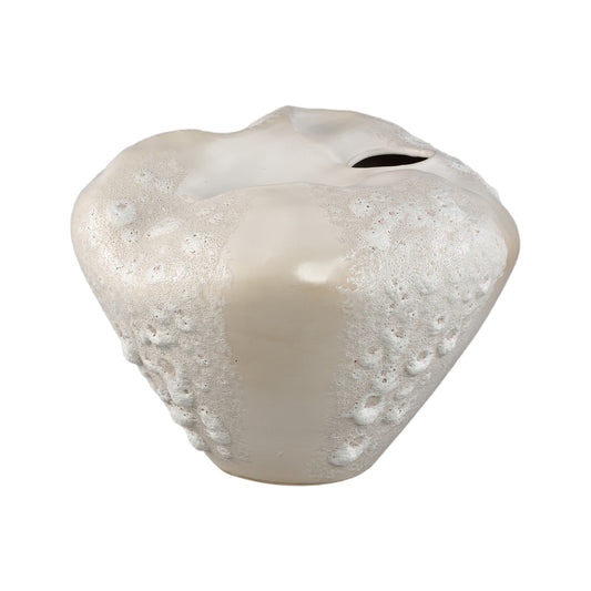 Dangelo Cream Ceramic Irregular Vase L