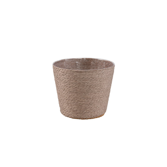 Dimitris Bruine Papieren Mand Pot Rond XS - Set van 12 10x12x12 cm