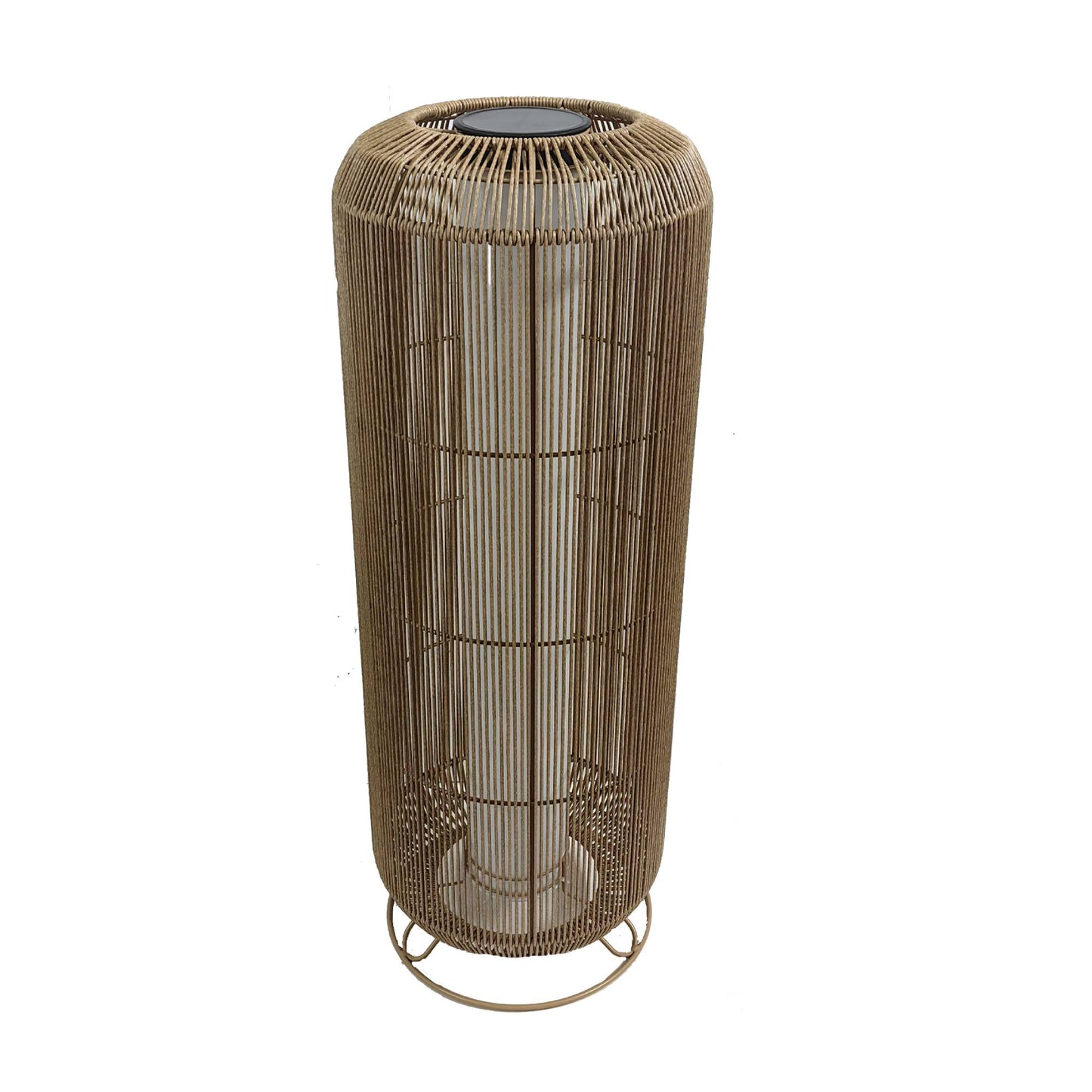 Danielius Natural PE Solar LED Lantern Round L