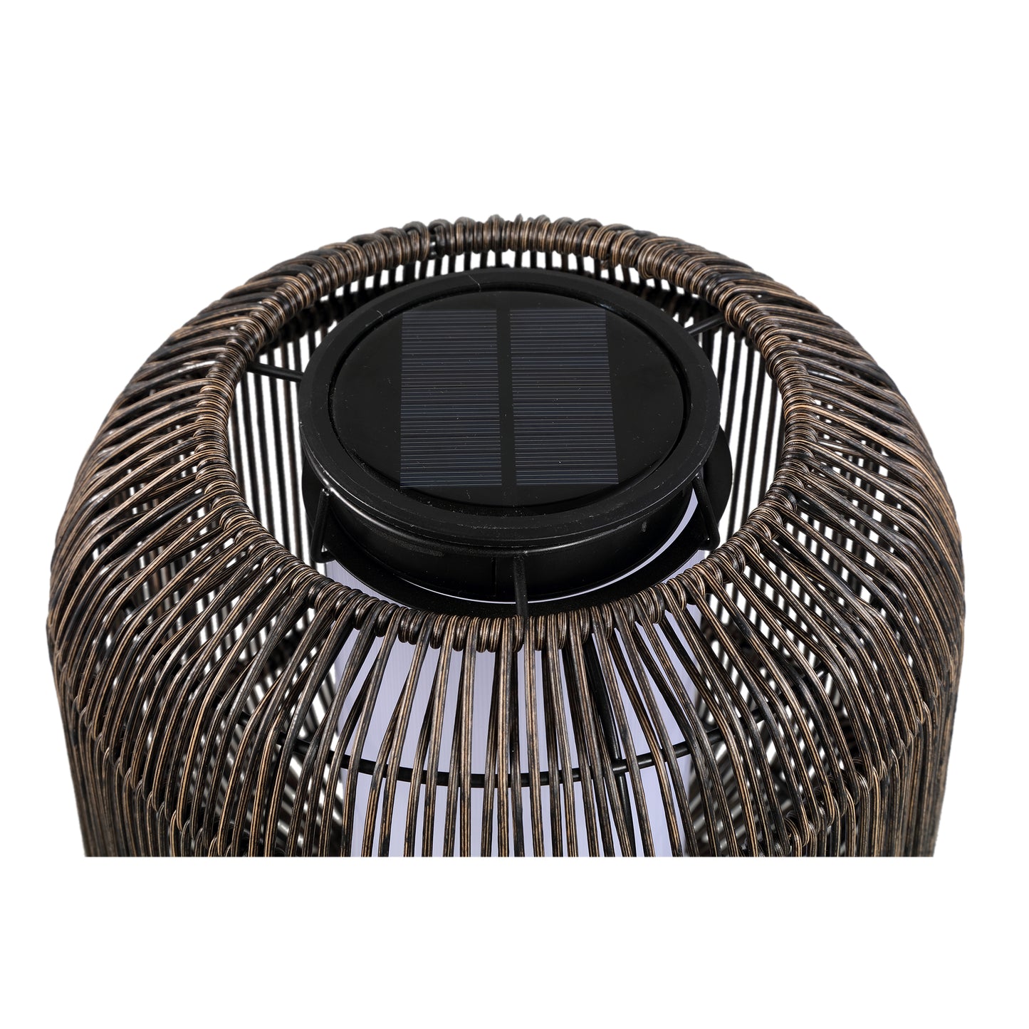 Danielius Black PE Solar LED Lantern Round L
