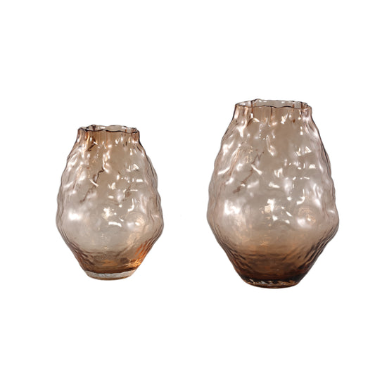 Narin Crème Vaas met Onregelmatige Vorm L 31.5x24x24 cm