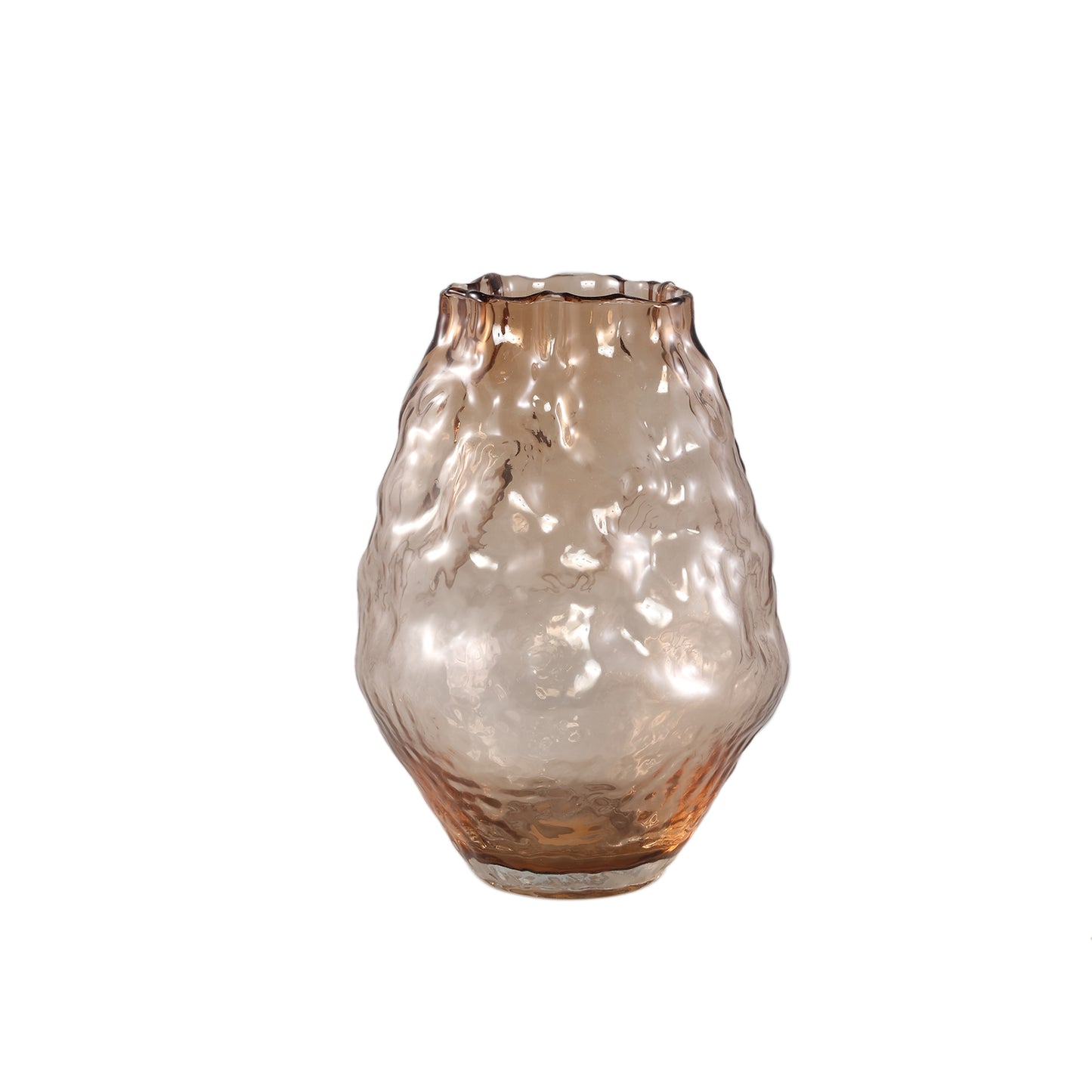 Narin Crème Vaas Onregelmatig Gevormd Glas Set van 4 - 4 Sets 26x20x20 cm