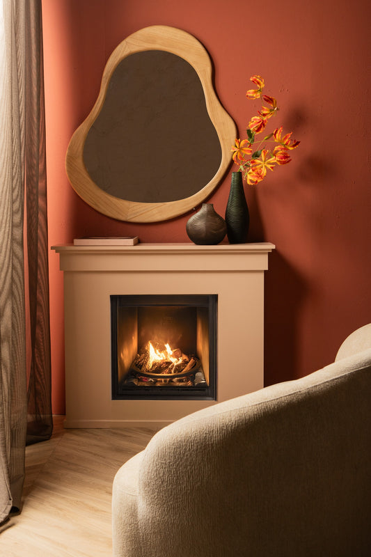 Barragh Natural Solid Wood Organic Mirror