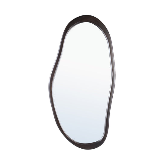 Barragh Brown Solid Wood Organic Mirror Oval