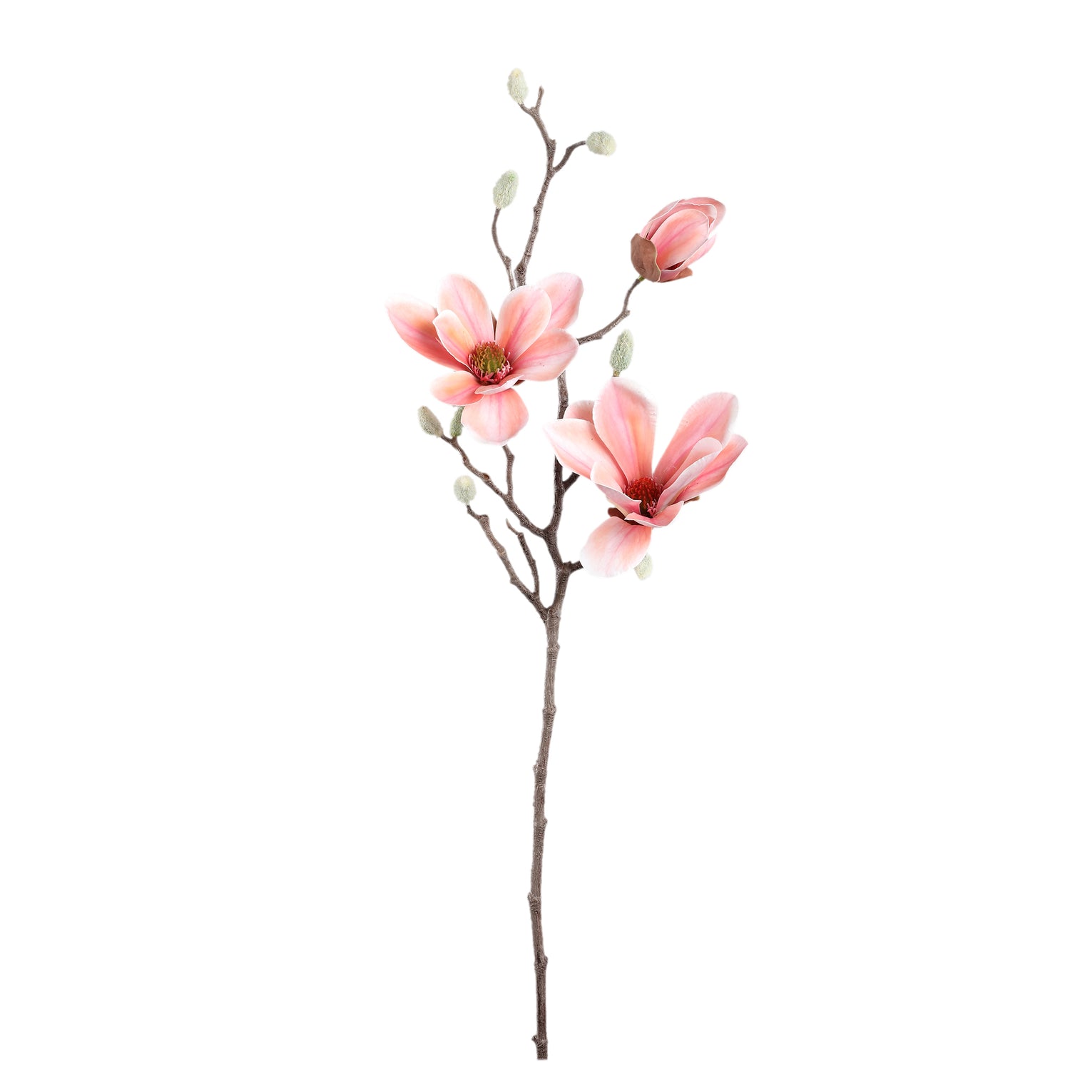 Magnolia Flower Roze Tak Met Knoppen - Set van 12 73x36x23 cm