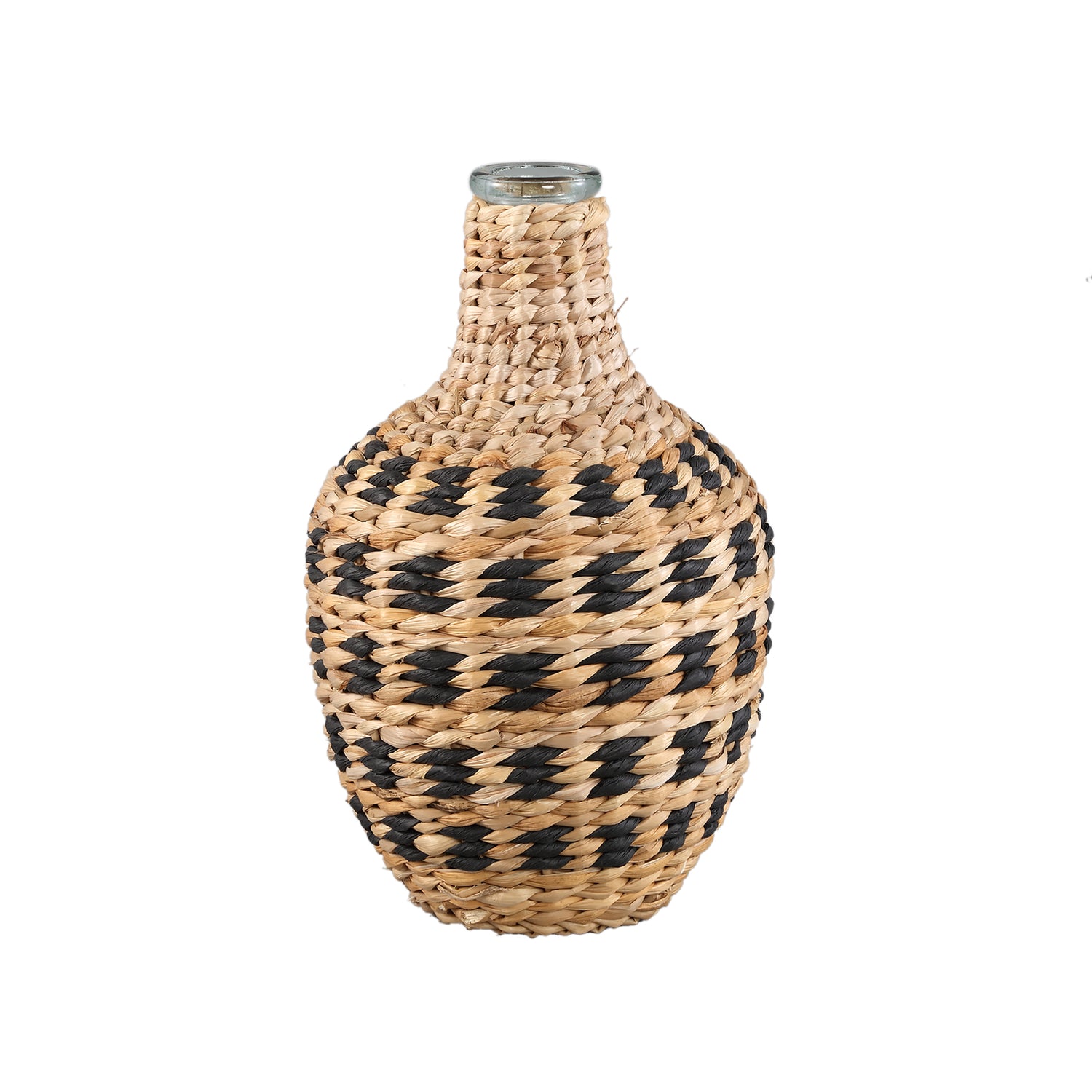 Williams Natuurlijke Zwart Glas Met Papier Vaas Set van 4 Stuks L - 4 Sets 30x17x17 cm